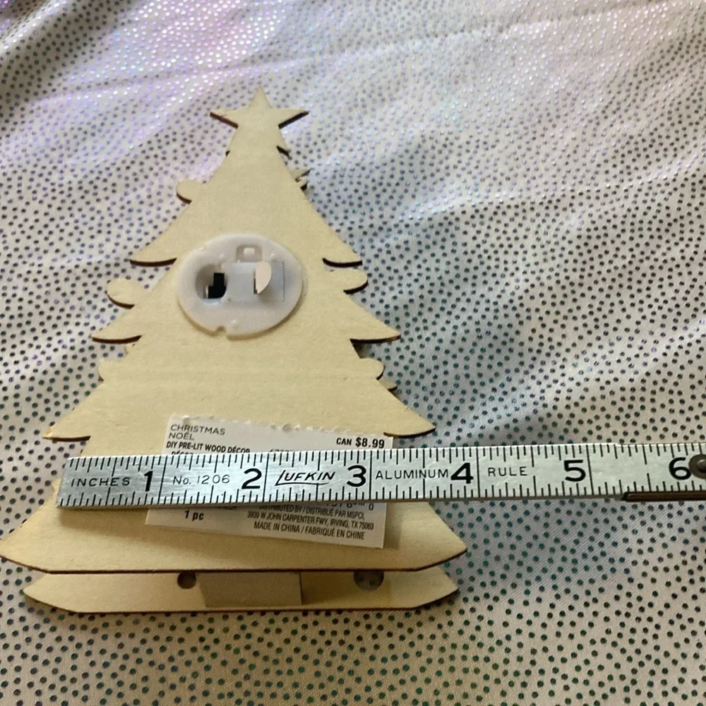 Christmas diy pre lit wood decor see pictures please with green light